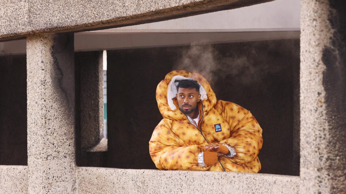 Aldi’s jacket potato jacket with silver foil poncho: will you join 2,000,000 spud lovers this autumn?